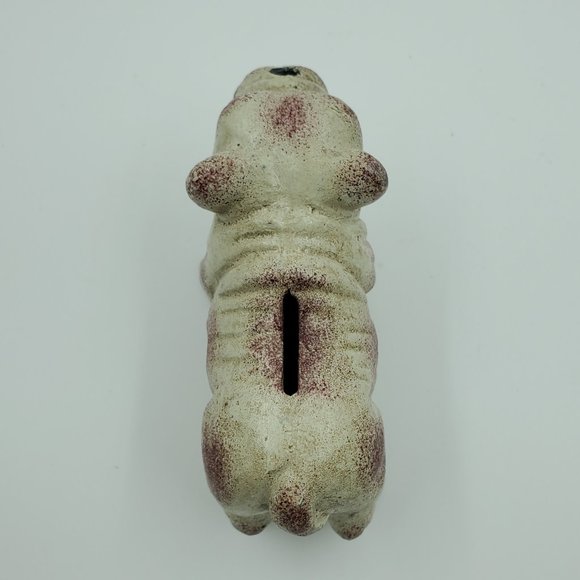 Small Cast Iron Bulldog Bank Dog Puppy Figure Metal Figurine - Picture 6 of 9